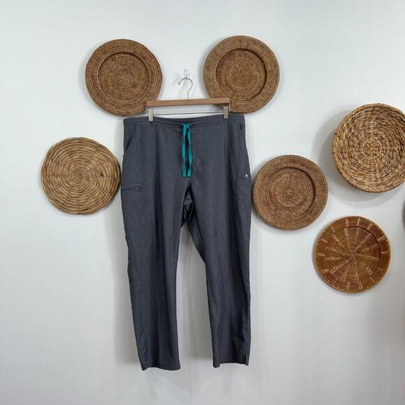 FIGS Gray Straight Leg Livingston Basic Scrub Pants in Graphite Plus Size XXL - Picture 1 of 8
